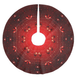 Rode decoratieve kerstboomzoom kerstboom rok