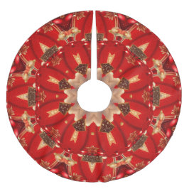 Rode decoratieve kerstboomzoom kerstboom rok