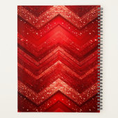 Rode decoratieve kerstglitter vakantieplanner planner (Achterkant)