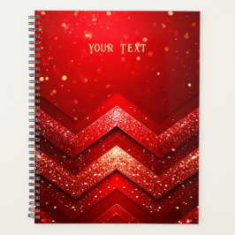 Rode decoratieve kerstglitter vakantieplanner planner