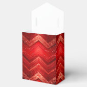 Rode Decoratieve Kerstmis Glitter Vakantie Cadeaud Bedankdoosjes (Geopend)