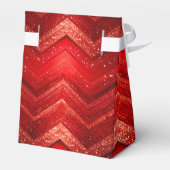 Rode Decoratieve Kerstmis Glitter Vakantie Cadeaud Bedankdoosjes (Achterkant)