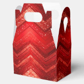 Rode Decoratieve Kerstmis Glitter Vakantie Cadeaud Bedankdoosjes (Geopend)