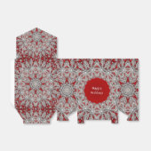 Rode Decoratieve Kerstvakantie Cadeaubox Bedankdoosjes (Uitgevouwen)