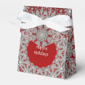 Rode Decoratieve Kerstvakantie Cadeaubox Bedankdoosjes (Voorkant Zijde)