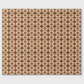 Rode decoratieve kerstverpakkings papier (Vlak)