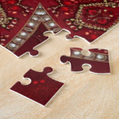 Rode decoratieve legpuzzel (Zijkant)