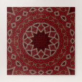 Rode decoratieve legpuzzel (Horizontaal)