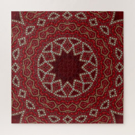 Rode decoratieve legpuzzel