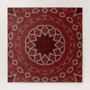 Rode decoratieve legpuzzel