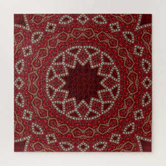 Rode decoratieve legpuzzel