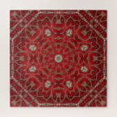 Rode decoratieve legpuzzel (Horizontaal)