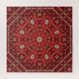 Rode decoratieve legpuzzel