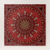 Rode decoratieve legpuzzel (Horizontaal)