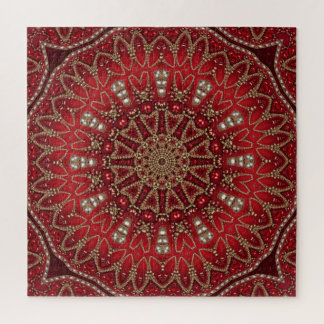 Rode decoratieve legpuzzel