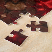 Rode decoratieve legpuzzel (Zijkant)