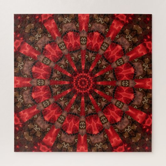 Rode decoratieve legpuzzel (Verticaal)