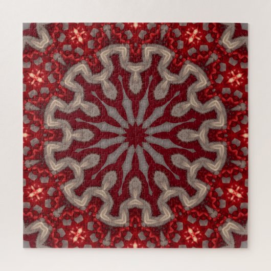 Rode decoratieve legpuzzel (Verticaal)