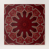 Rode decoratieve legpuzzel (Horizontaal)