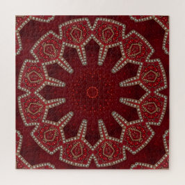 Rode decoratieve legpuzzel