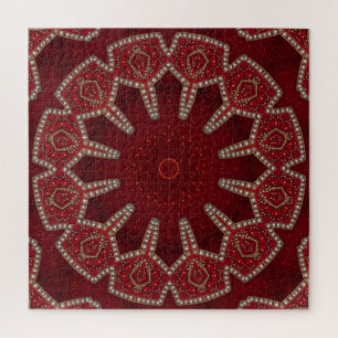 Rode decoratieve legpuzzel
