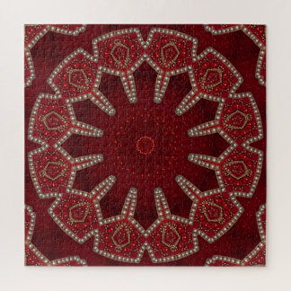 Rode decoratieve legpuzzel