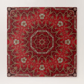 Rode decoratieve legpuzzel (Horizontaal)