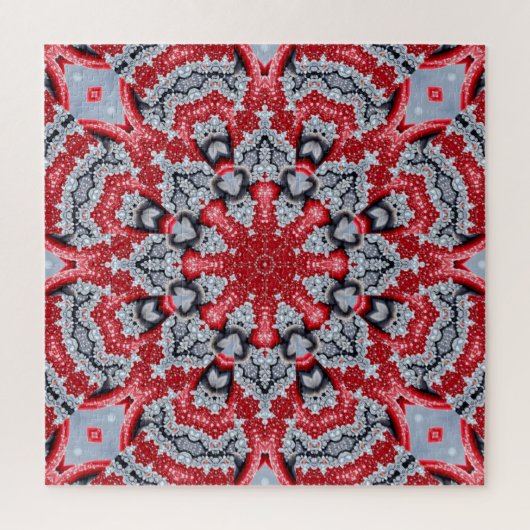 Rode decoratieve legpuzzel (Verticaal)