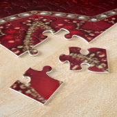 Rode decoratieve legpuzzel (Zijkant)