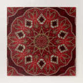 Rode decoratieve legpuzzel (Horizontaal)