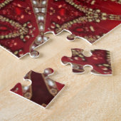 Rode decoratieve legpuzzel (Zijkant)