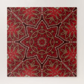 Rode decoratieve legpuzzel (Horizontaal)
