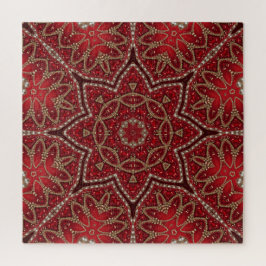 Rode decoratieve legpuzzel