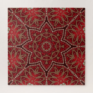 Rode decoratieve legpuzzel