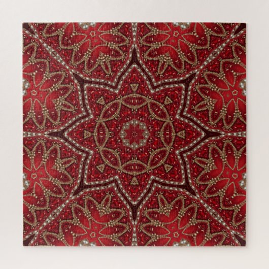 Rode decoratieve legpuzzel (Verticaal)