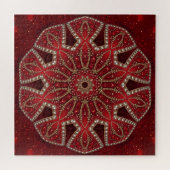 Rode decoratieve legpuzzel (Horizontaal)