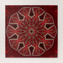 Rode decoratieve legpuzzel