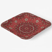 Rode decoratieve papieren bord (Gebogen)