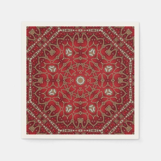 Rode decoratieve servetten (Voorkant)