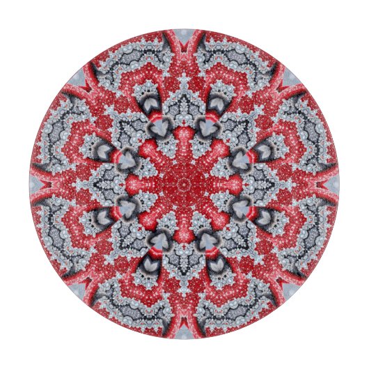 Rode decoratieve snijplank (Voorkant)