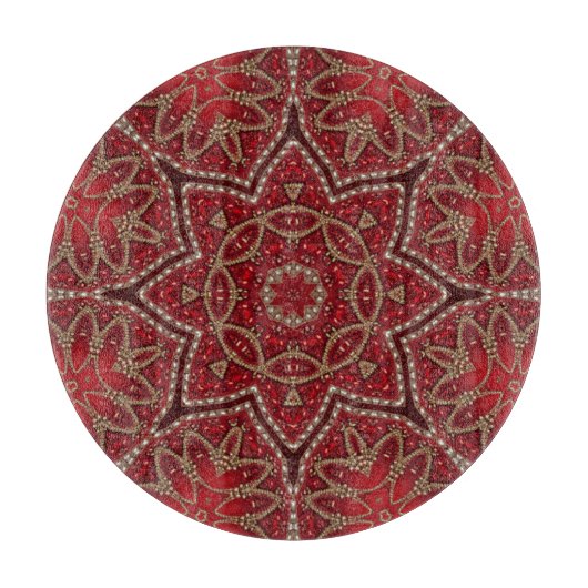 Rode decoratieve snijplank (Voorkant)