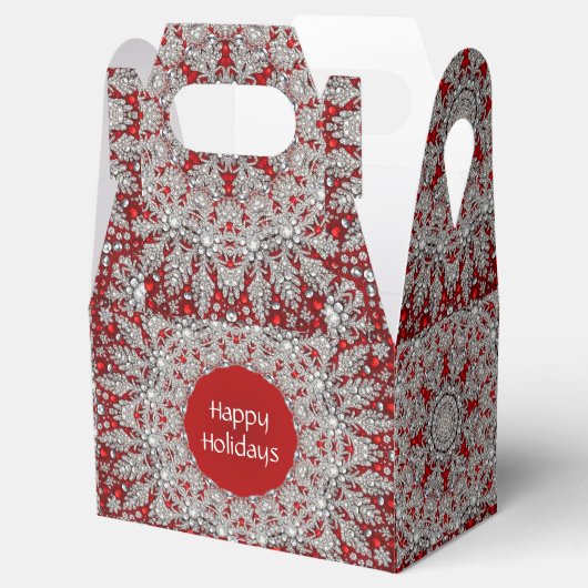 Rode Decoratieve Vakantie Cadeaubox Bedankdoosjes (Geopend)