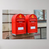 Rode Deense postvakken Poster (Voorkant)