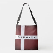  rode Deense vlaggekke kruisingspas Crossbody Tas (Achterkant)