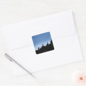 RODE DEER (CERVUS ELAPHUS) TEGEN VIERKANTE STICKER (Envelop)