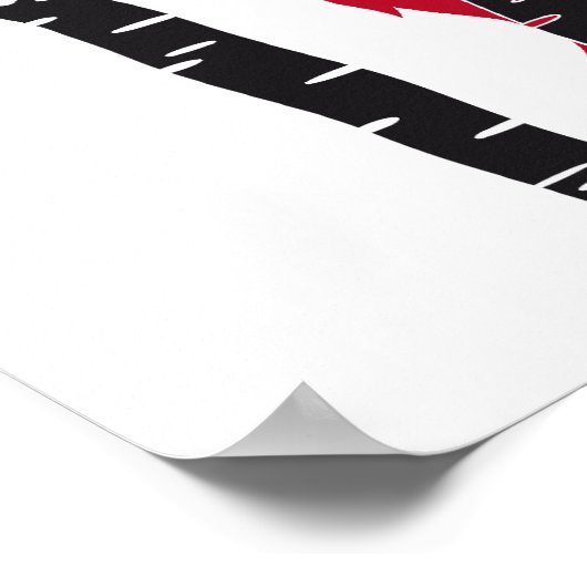 Rode deers in het bos van de vogelboom poster (Hoek)