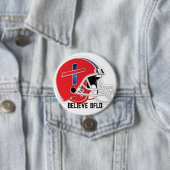 Rode deksel Geloof Bflo knop Ronde Button 7,6 Cm (In situ)