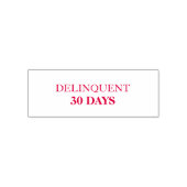Rode delinquent 30 dagen Kantoor Zelfinktende Stempel (Design)