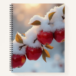 Rode dellicieuze appels en een late sneeuw notitieboek