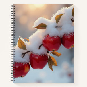 Rode dellicieuze appels en een late sneeuw notitieboek